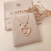 Collar Lucia Cristales Rose - Colección Acero